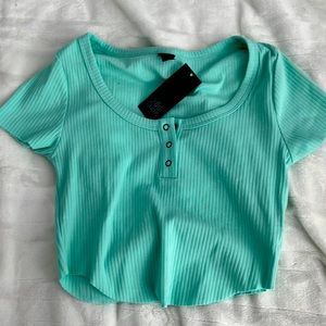 Target short sleeve, Teal, Button up, Never worn, Still has tags